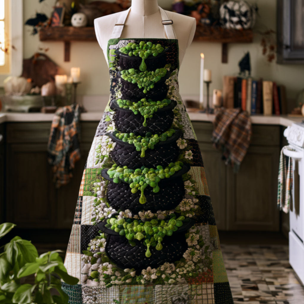 Ghost-Themed Quilted Kitchen Apron