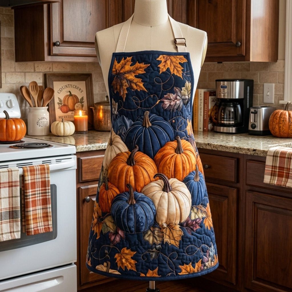 Harvest Moon Quilted Kitchen Apron