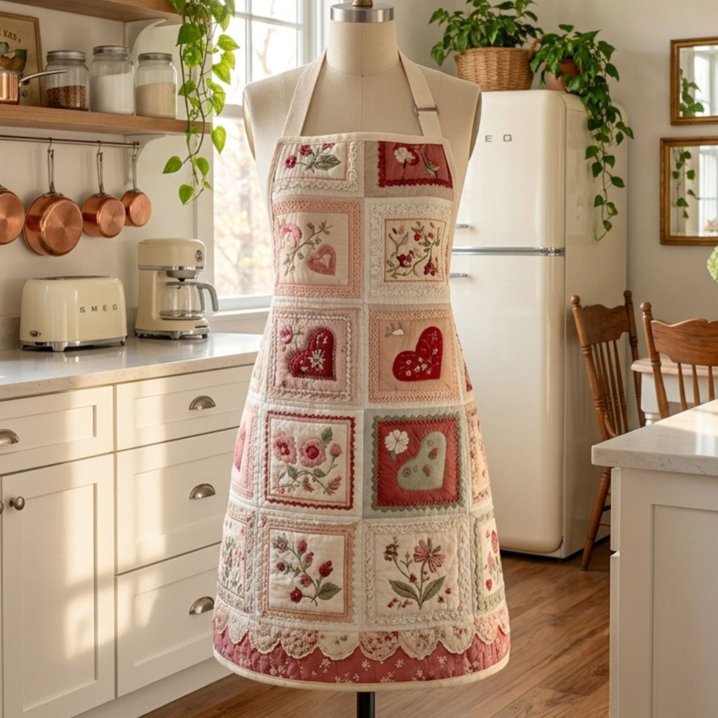 Traditional Quilted Kitchen Apron