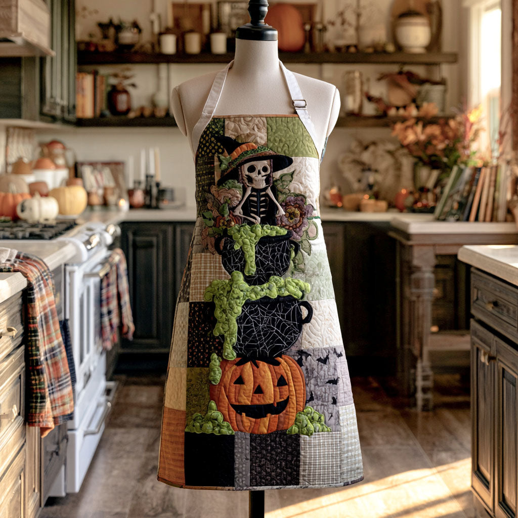Midnight Cauldron Quilted Kitchen Apron