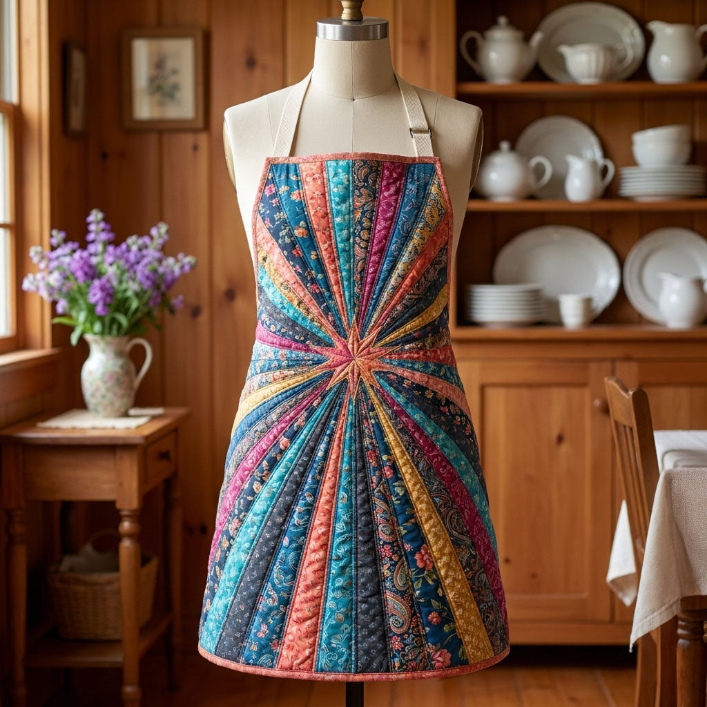 Blooming Meadow Quilted Kitchen Apron