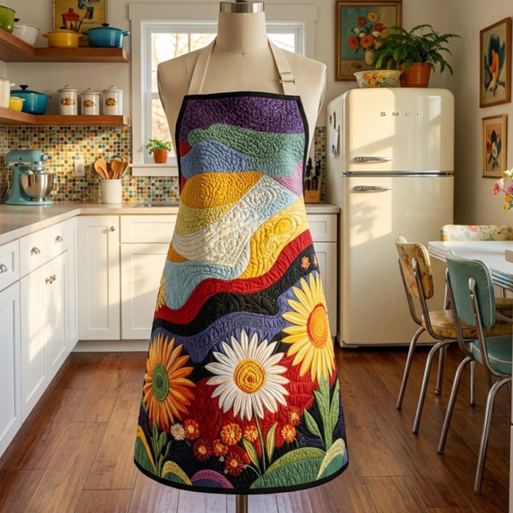 Sunflower Quilted Kitchen Apron