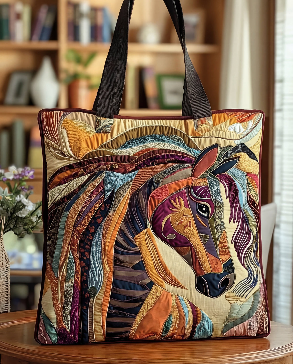 Handcrafted Bag “Horse in Multicolor Mosaic”