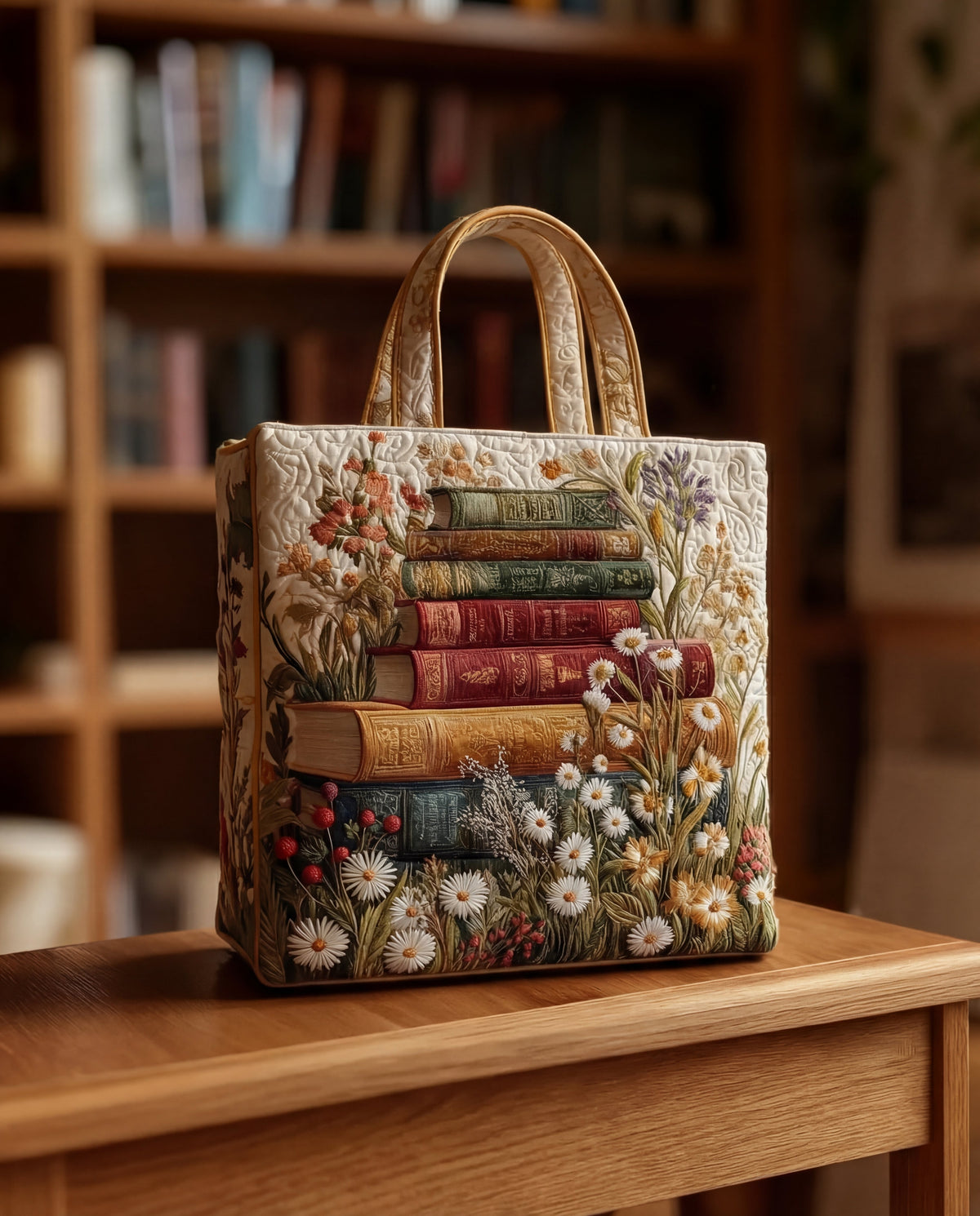 Quilted Handmade Bag "Floral Pattern"