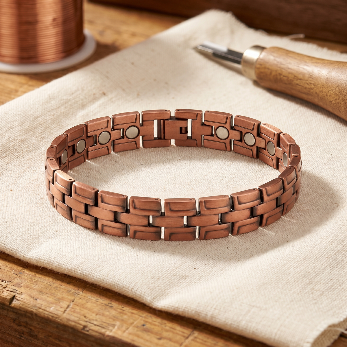 Men's Relief-Designed Bronze Bracelet