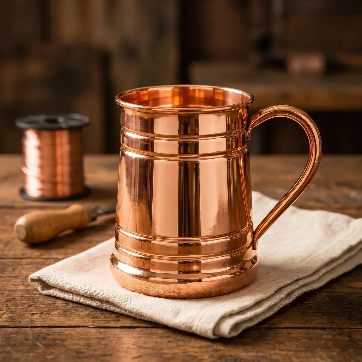 Classic 530 ml Copper Mug with Handle