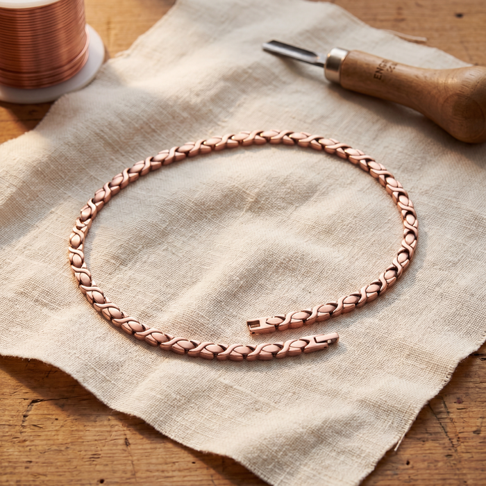 Elegant Brass Link Necklace