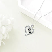 Friendship Bear Necklace in Silver and Black