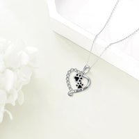 Friendship Bear Necklace in Silver and Black