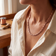 Elegant Brass Link Necklace