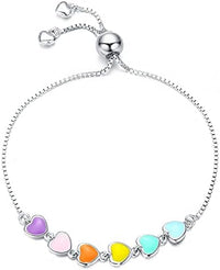 Adjustable Sterling Silver Bracelet with Dog Paw Print