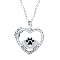 Paw chain with zirconia - Loyal companions