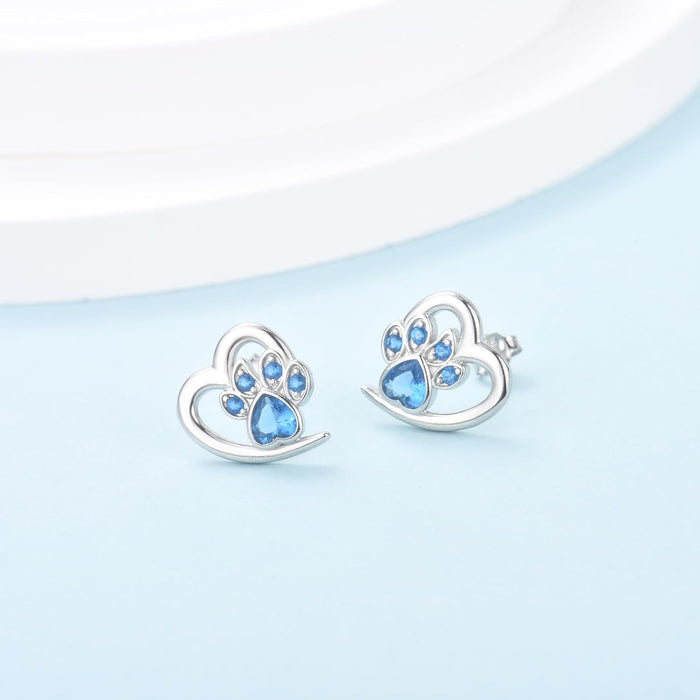 Heart and Paw Print Earrings – Jewelry for Pet Lovers