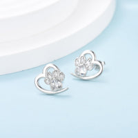 Heart and Paw Print Earrings – Jewelry for Pet Lovers