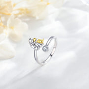 Adjustable Dog Ring Made of Silver – Handmade Ring for Women