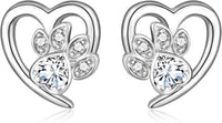 Heart and Paw Print Earrings – Jewelry for Pet Lovers