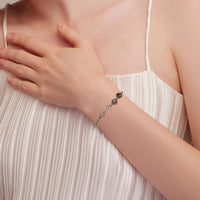 Adjustable Sterling Silver Bracelet with Dog Paw Print
