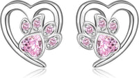 Heart and Paw Print Earrings – Jewelry for Pet Lovers