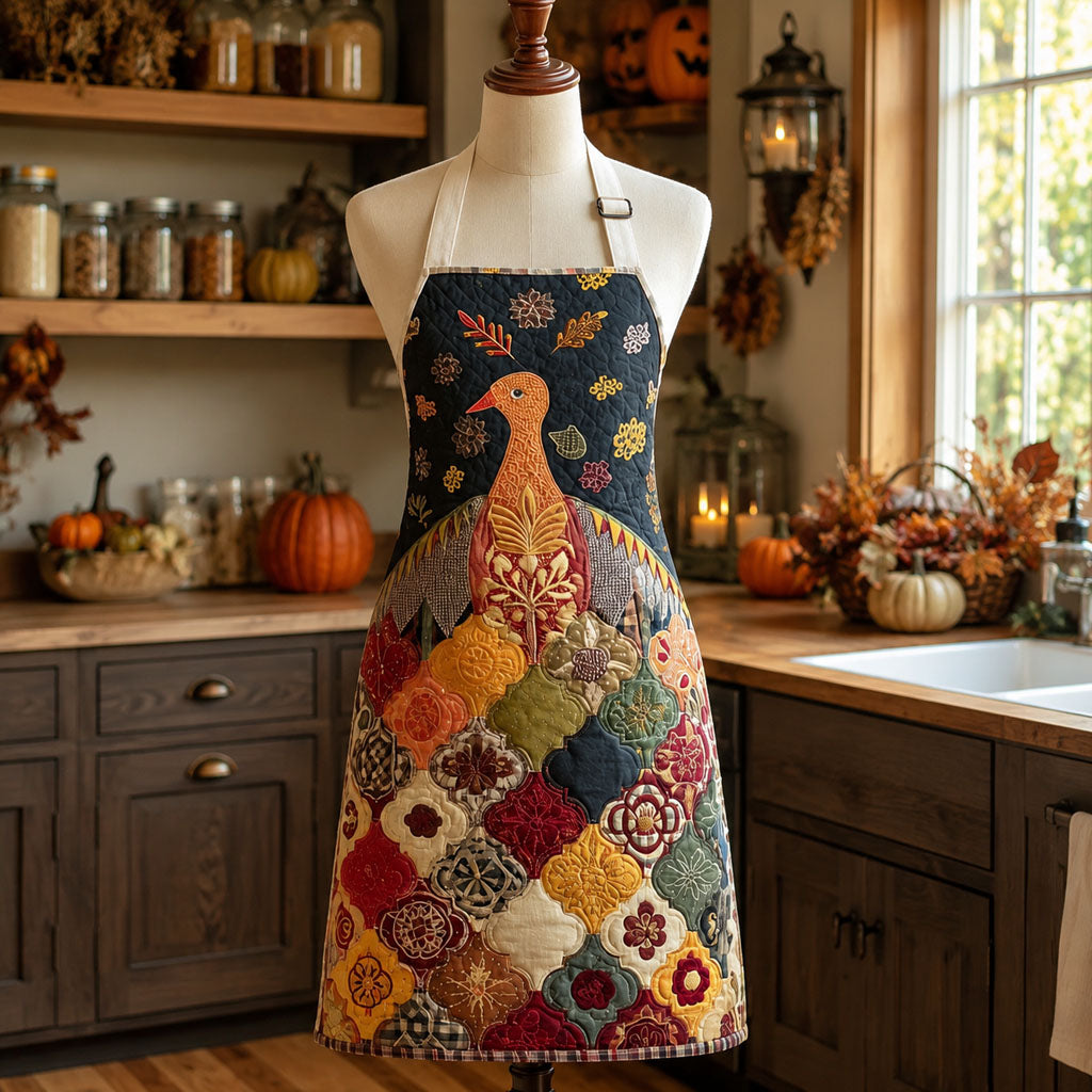 Autumn Mosaic Quilted Kitchen Apron