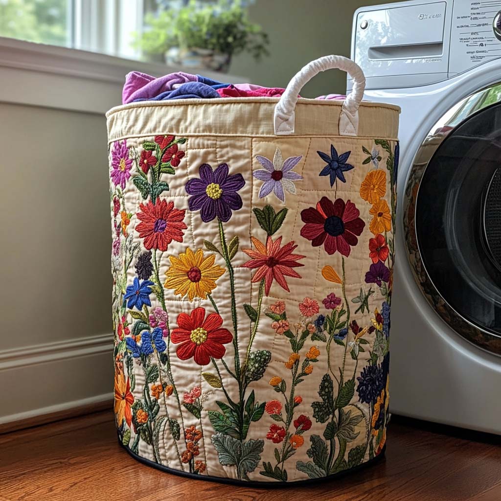 Handmade Bloom Bright Laundry Basket