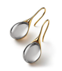 Gold and Silver Crystal Drop Earrings