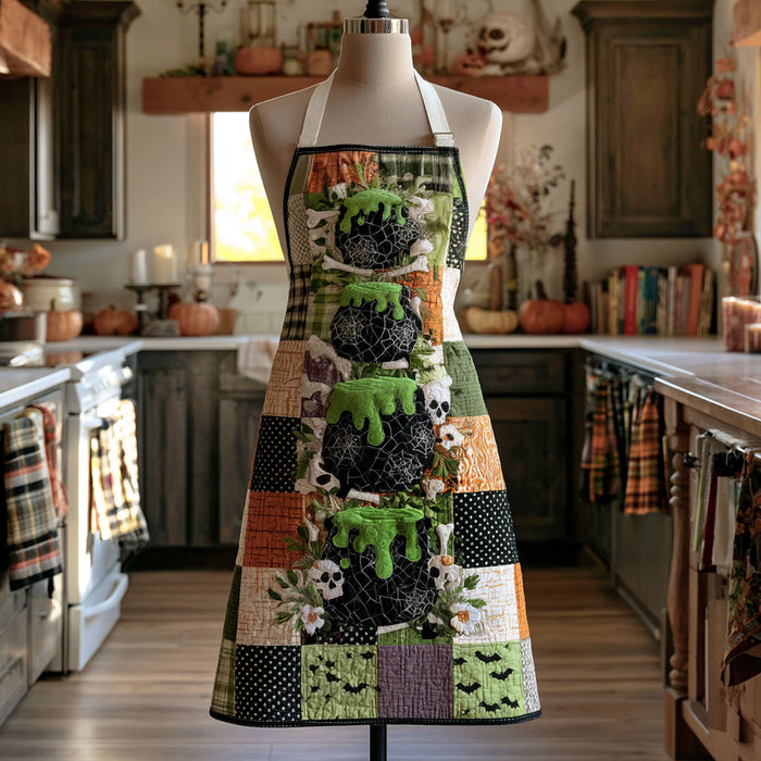 Quilted Kitchen Apron: 'The Cauldron of Fortune'