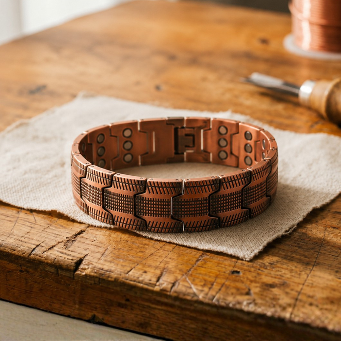 Men's Wide-Link Bronze Bracelet