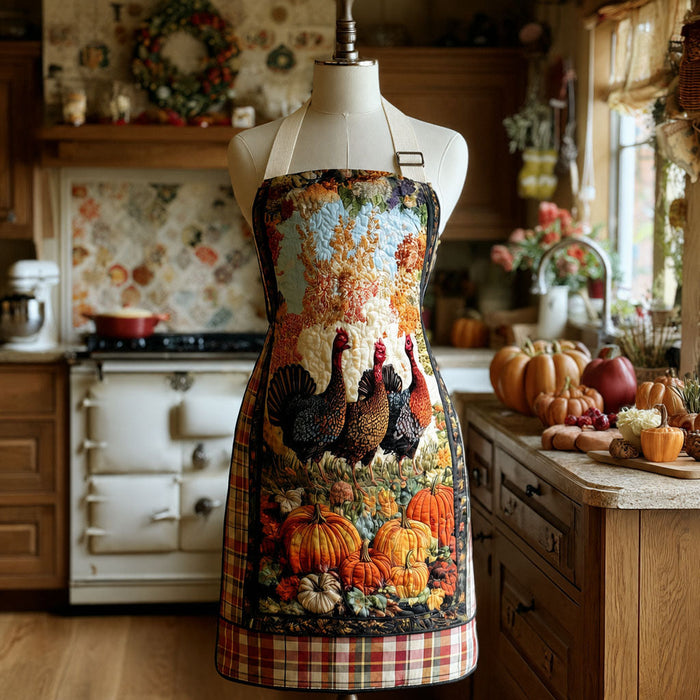 Village Celebration Quilted Kitchen Apron