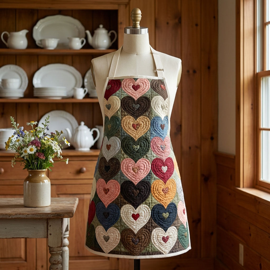 Heart of the Countryside Quilted Kitchen Apron