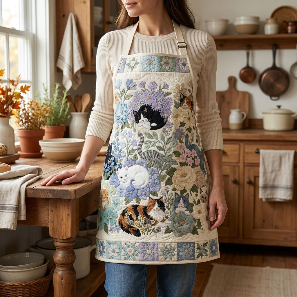 Dreamy Day Quilted Kitchen Apron