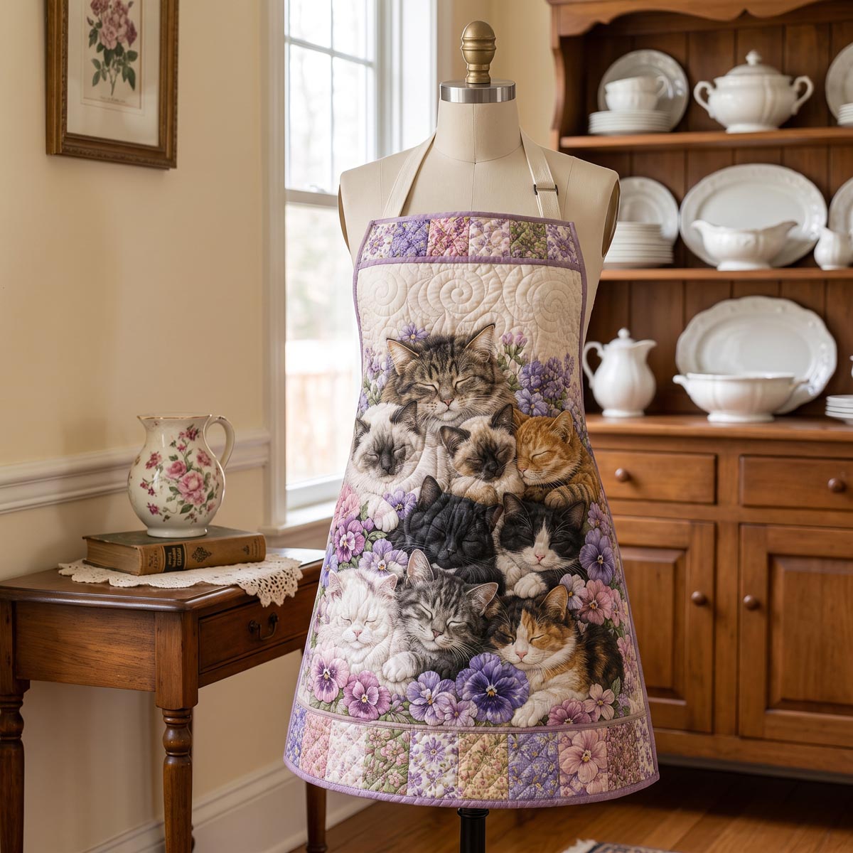 Flower Friends Quilted Kitchen Apron