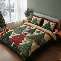 3-Piece Quilted Bed Set - Forest of Joy