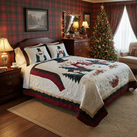 3-Piece Quilted Bed Set - Snow Friends