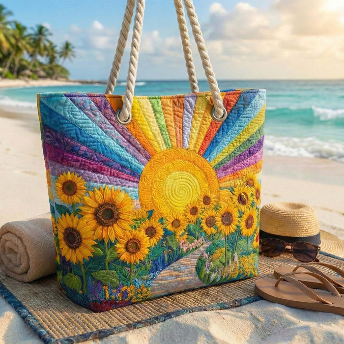Handmade Beach Bag | Rainbow Sun