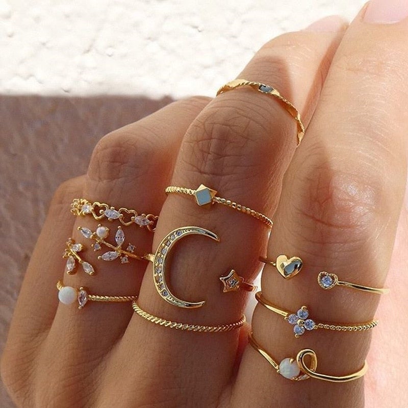 10 Ring Package | Silver and Gold Bohemian Rings