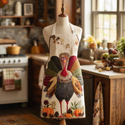 Happy Turkey Quilted Kitchen Apron