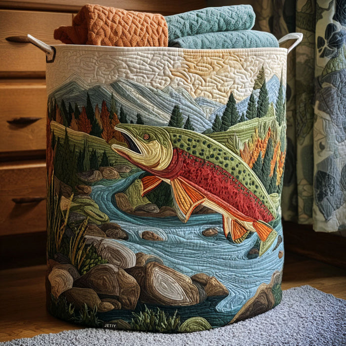 Serenity of the Mountain Stream | Handmade Laundry Basket