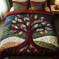 3-Piece Quilted Bed Set - Embrace of Nature