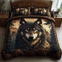 3-Piece Quilted Bed Set - Forest Animals