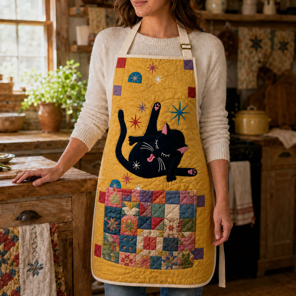 Patchwork Paws Quilted Kitchen Apron