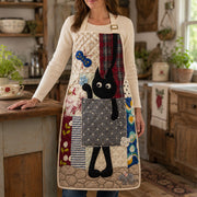 Quilted Kitchen Apron: 'Cats in Disguise'