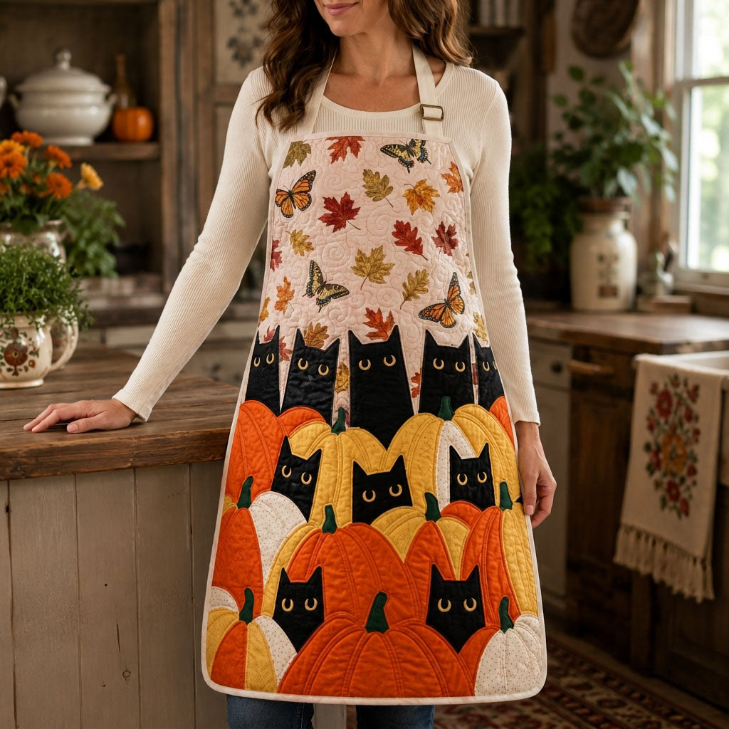 Warm Kittens Quilted Kitchen Apron