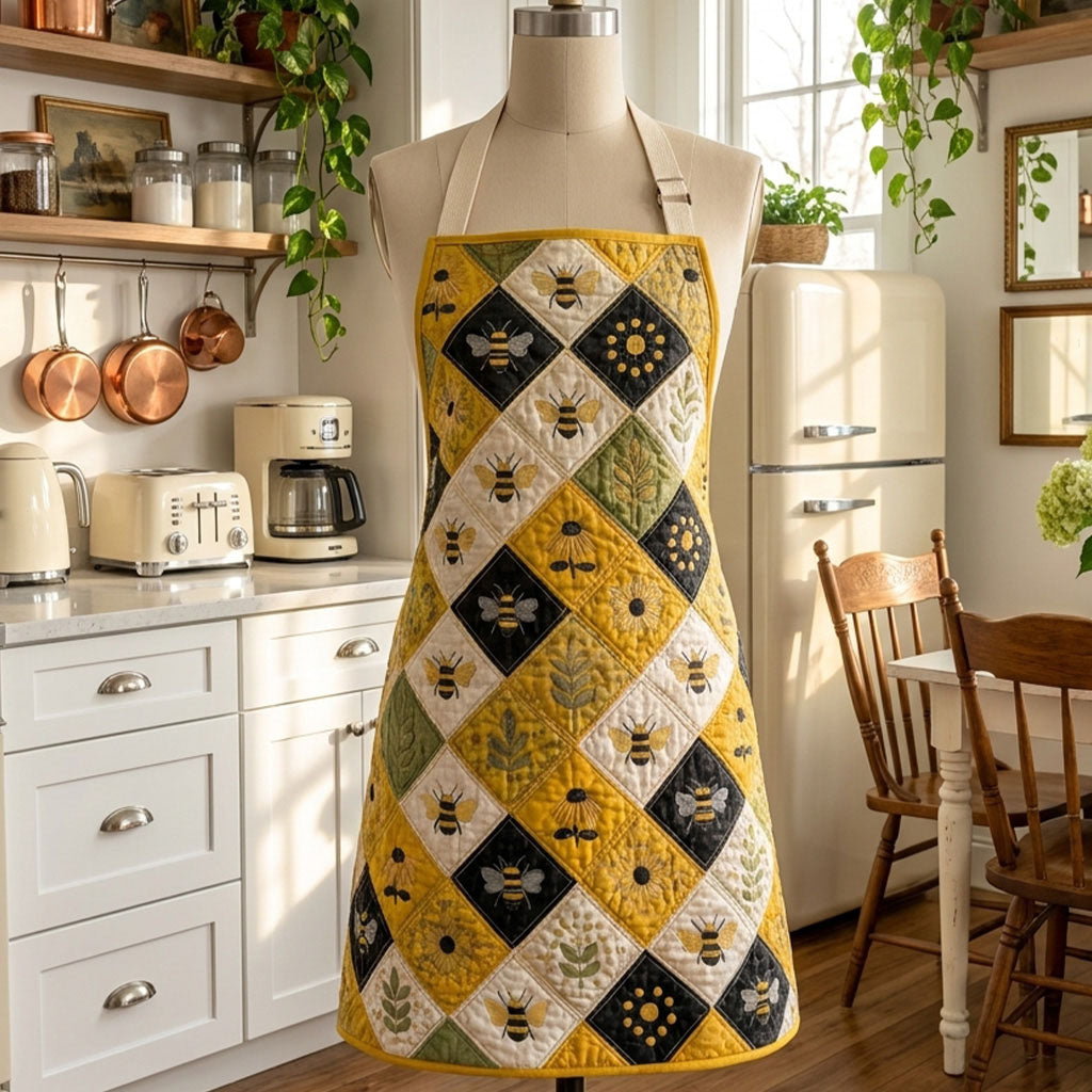 Rustic Garden Quilted Kitchen Apron