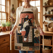 Rustic Kitty Quilted Kitchen Apron