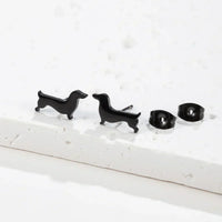 Dachshund Dog Earrings – Minimalist Metal Earrings