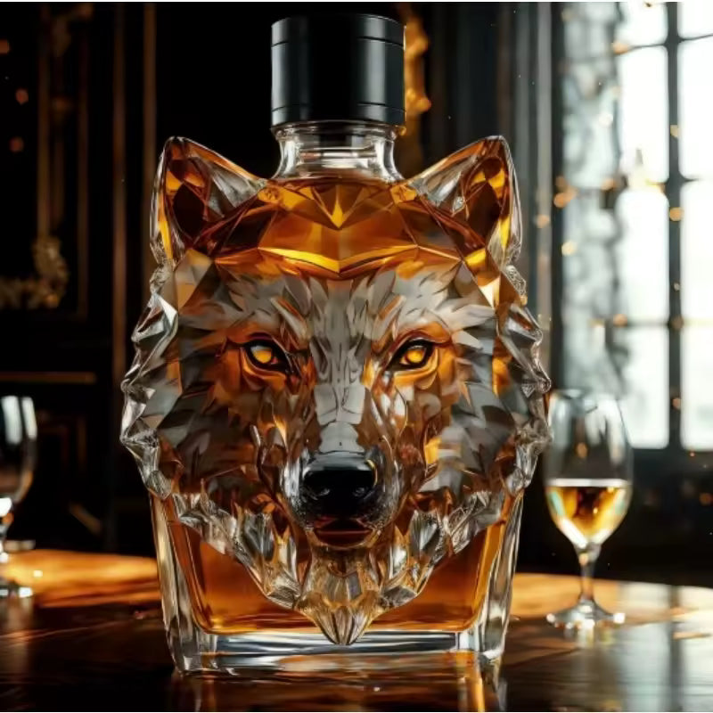 Wolf Head Whiskey Bottle