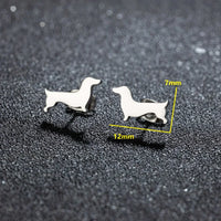 Dachshund Dog Earrings – Minimalist Metal Earrings