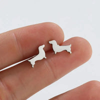 Dachshund Dog Earrings – Minimalist Metal Earrings