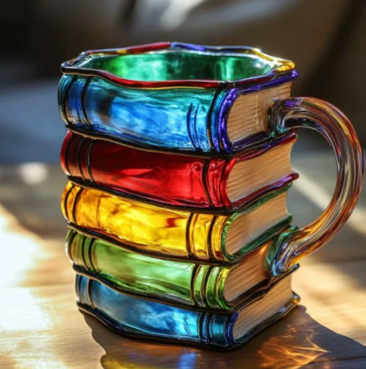 Colorful Handmade Book Mug