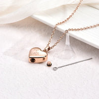 Memorial Pendant with Paws and Heart – Stainless Steel Urn Pendant